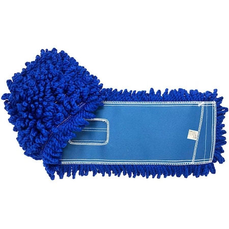 Dust Mop, Looped-End, Blue, Microfiber, KHES-LEBDM-24